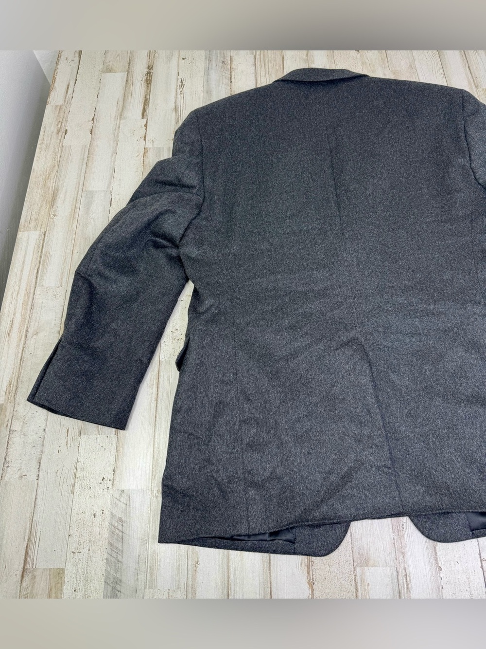 Jos. A. Bank 100% Cashmere 2B Blazer Sport Coat Mens 46R Charcoal Gray - Picture 8 of 11